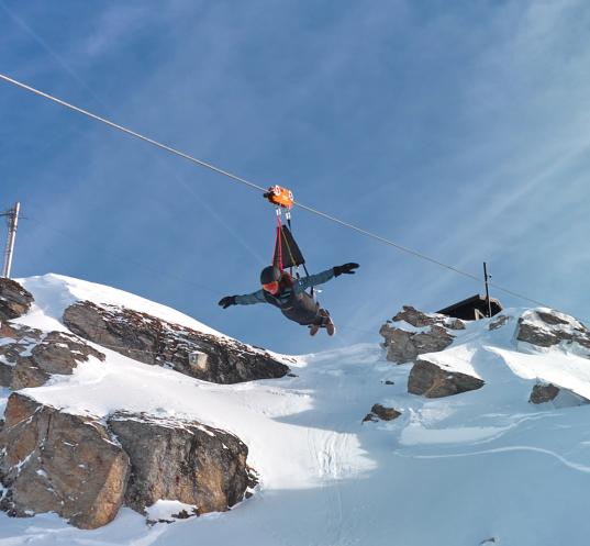 Tyrolienne de l&#39;Aiguille Rouge